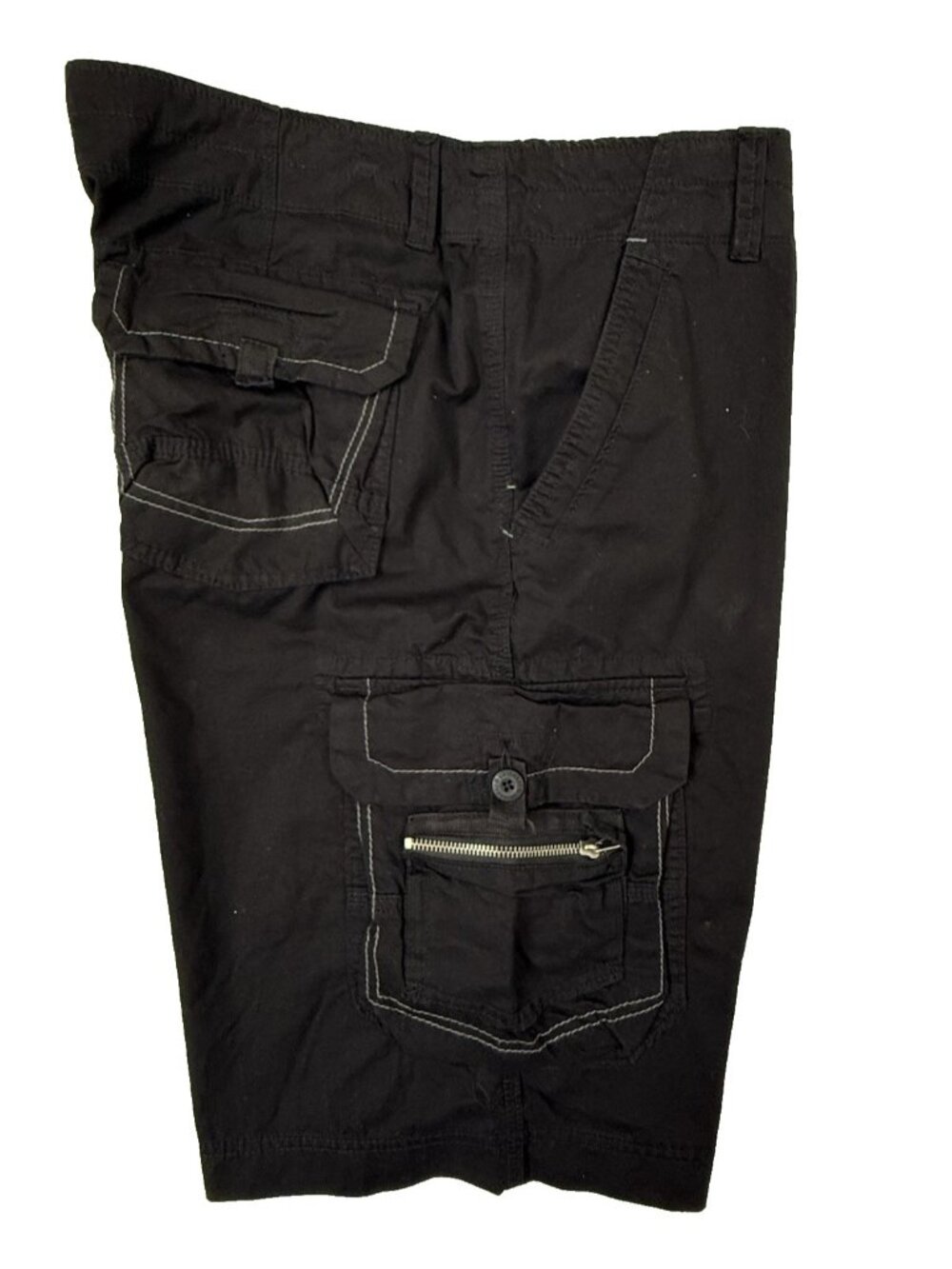 Unionbay Cargo Shorts Mens size 38 Relaxed Stretch Bermuda Pockets Black - Picture 4 of 9